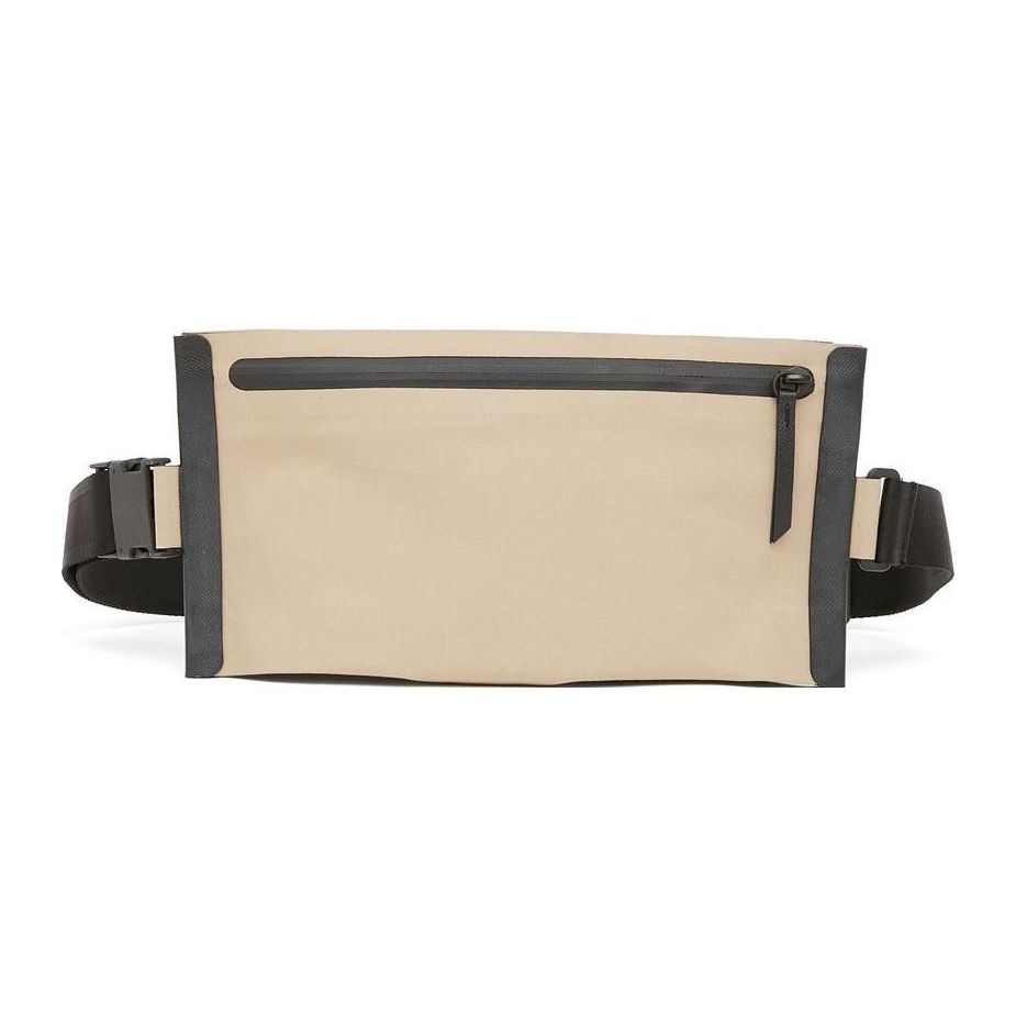 Maison Margiela Logo Mackintosh Cotton Shoulder Bag Women bags Beige Black SB1WG0033P5351