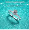Pear-Shaped D Color 1.5 Carat Moissanite Ring in S925 Sterling Silver for Women