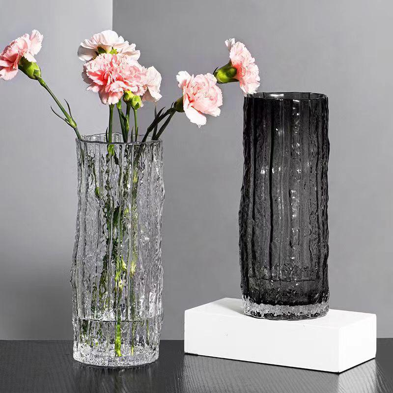 Large Light Luxury Glass Vase for Living Room: Hydroponic Plant & Flower Arrangement