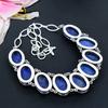 Lapis Lazuli Gemstone Handmade 925 Sterling Silver Jewelry Necklace 18" KG-1639