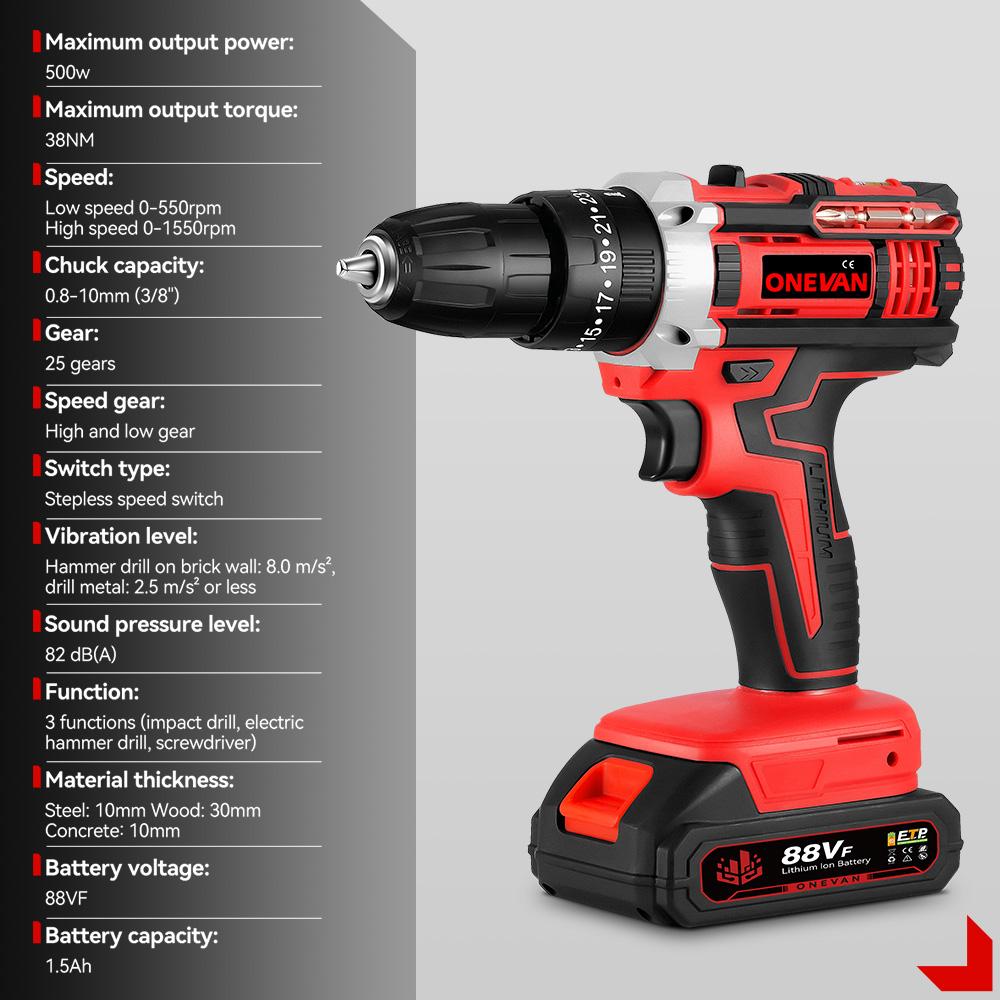 10mm Akumulátorový elektrický vrtací šroubovák Dobíjecí příklepová vrtačka Nářadí pro autoopravy Šroubovák Pro baterii Makita Pin