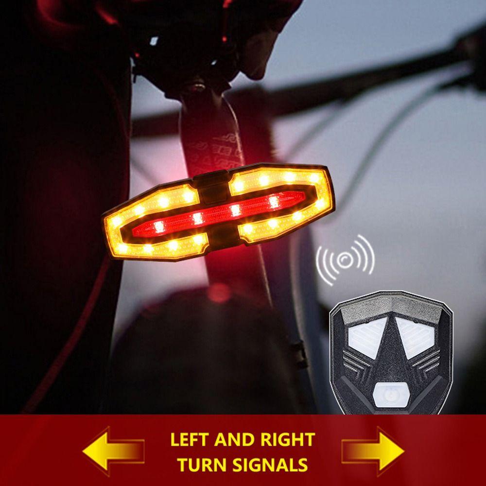 Waterproof Bike Tail Light Wireless Remote Control Bike Tail LED Accessories Night Riding Light