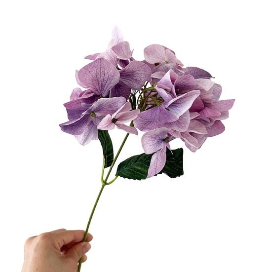 Real Touch Artificial Hydrangea Flower 14 Inch Large Full Faux Silk Hydrangea Flower with Stem for Floral Arrangement Home Table
