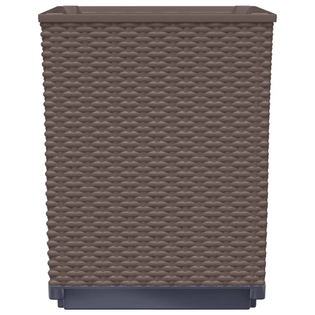 vidaXL Pflanzkübel 2 Stk. Braun 30x30x37 cm Polypropylen