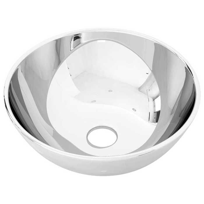 Lavabo - VIDAXL - 28 x 10 cm - Céramique - Gris - A poser - Rond