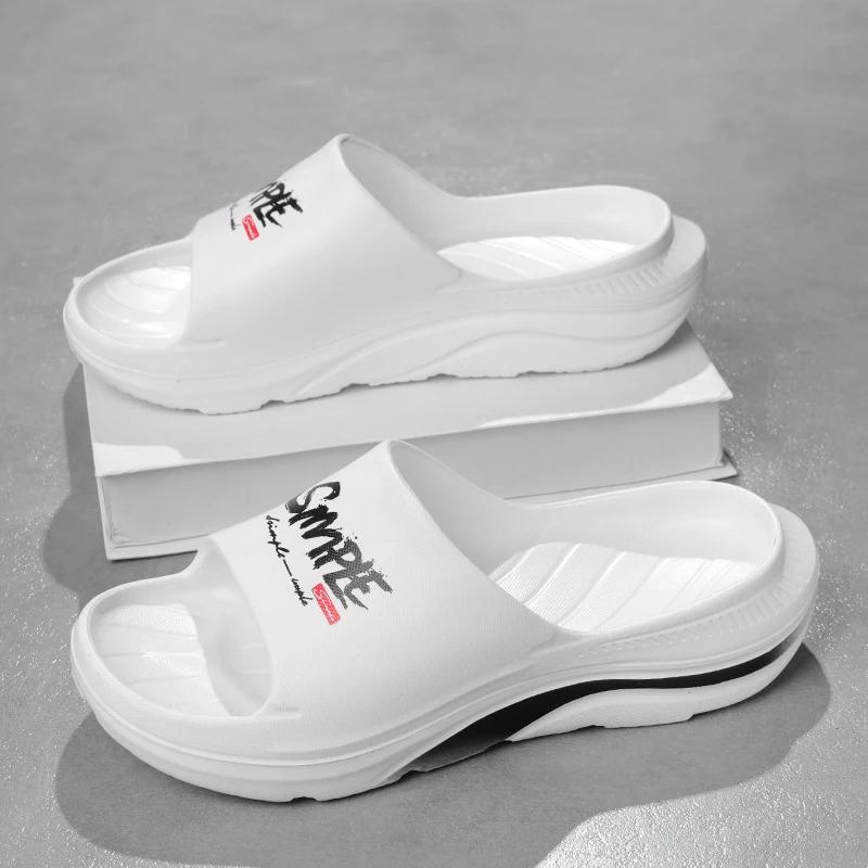 Fashion Men slippers House Shoes Non-Slip Thick Soft Platform Slide Sandals Men Indoor Outdoor Shower Bathroom Slipper Casual Shoes male