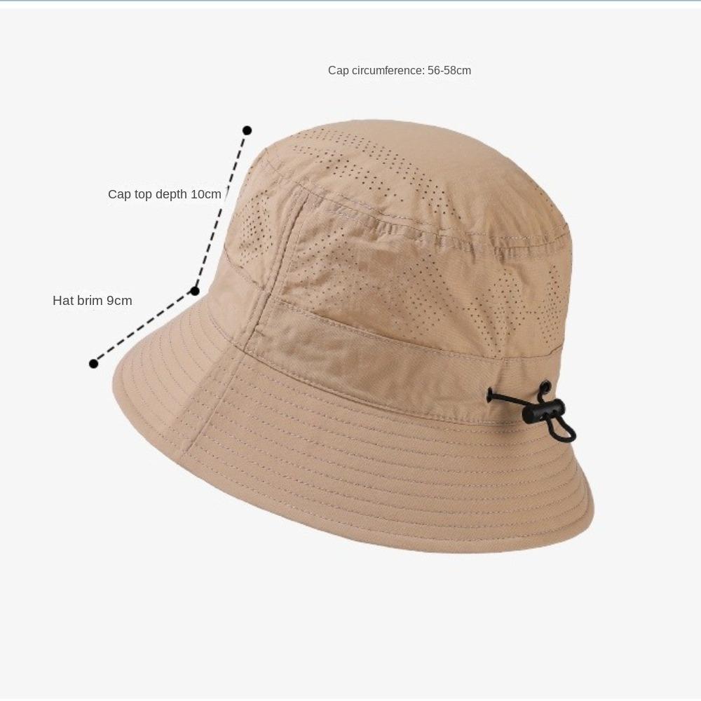 New Anti-Sun Bucket Hat Anti-UV Adjustable Sunscreen Hat Quick Drying Breathable Visor Cap Men