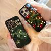 Christmas Tree Pattern Fashion Ins Phone Case For IPhone17 16 15 14 13 12 11 Pro Max Glossy HD Hard PC Cover