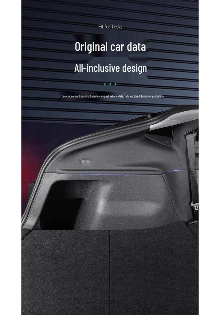 Tesla Model Y Trunk Corner Protector Panels - Flocked Interior Accessories for Both Sides