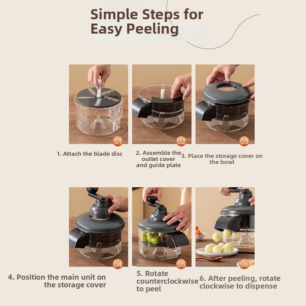 Efficient Peeling Electric Grape Peeling Machine Time-Saving Hands-Free Manual Fruits Peeler Efficient Automatic/ Manual