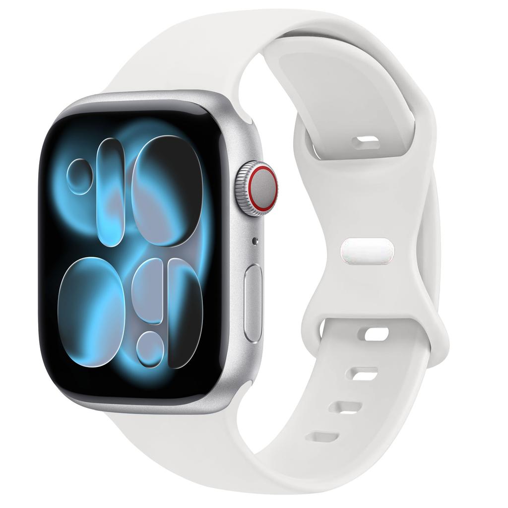 Sport Silicone Strap For Apple Watch Bands 40mm 44mm 46mm 45mm 41mm 49 42mm Correa Bracelet iWatch series 10 11 9 8 7 ultra 3 SE