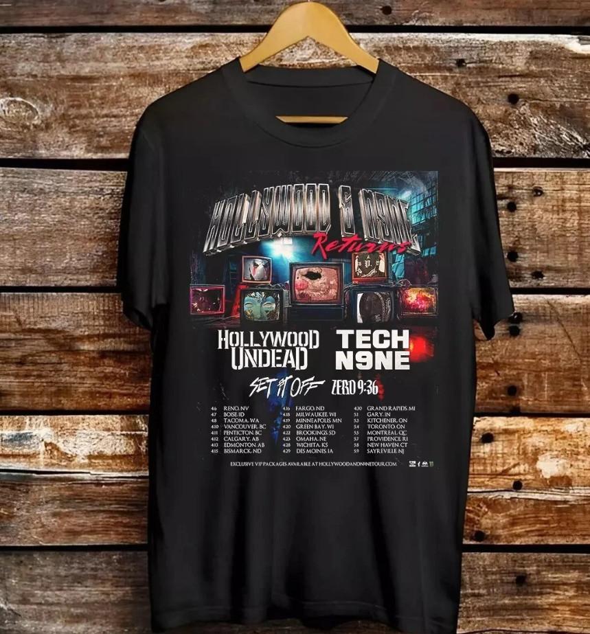 Hollywood Undead Tech N9ne North American Tour T-shirt size S-5XL XXXL