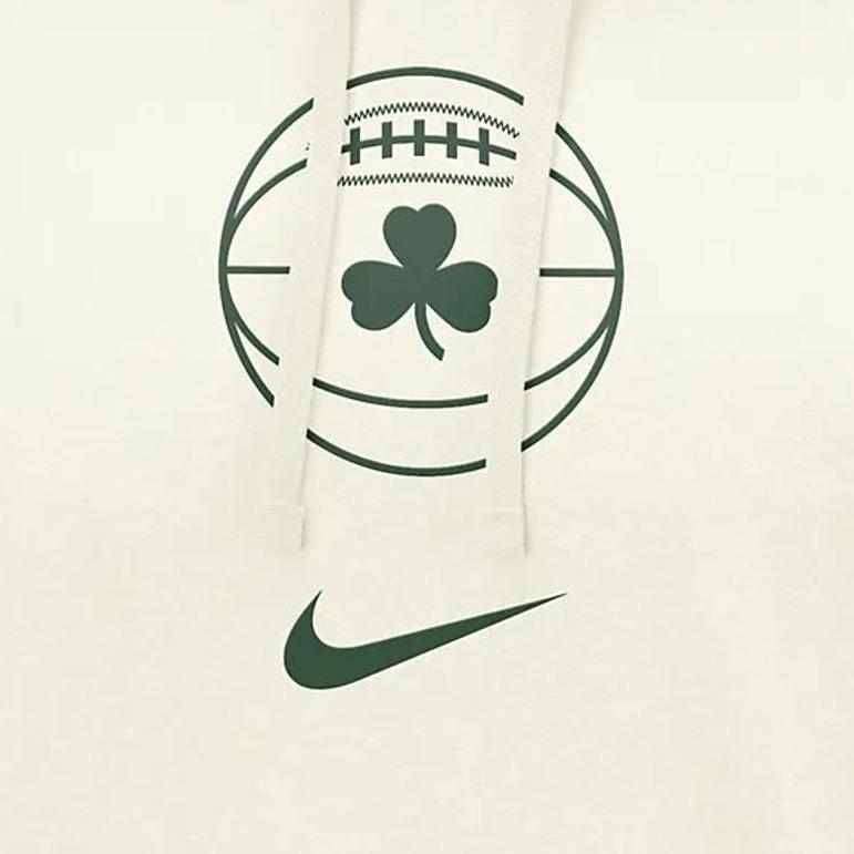 Nike Pánská mikina s kapucí Club Fleece City Edition NBA Boston Celtics s potiskem Off-White FB4815-133