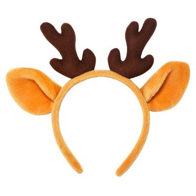 TAORAYO Serre-tête Renne de Noël, Cerceau à Cheveux, Accessoire pour Cheveux, Ornement de Cheveux, Pince à Cheveux, Accessoire de Costume, Bois de Cerf, Fournitures de Fête, Unisexe,