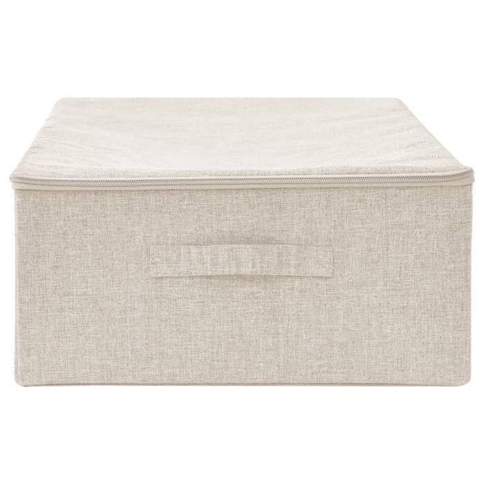 VidaXL Storage Box Fabric 70x40x18 Cm Cream 332907