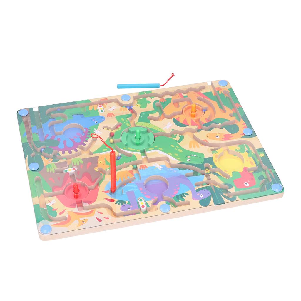 Maze Puzzle Game Cute Pattern Wooden Educational Learning Magnetic Toys for Children