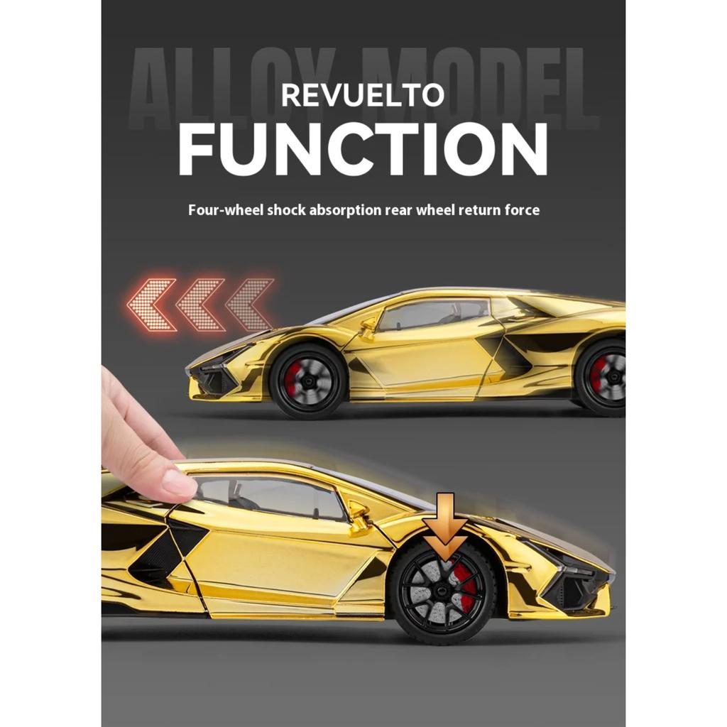 Spray 1/24 Lamborghini Revuelto Hybrid Super Sports Car Alloy Diecast Model Car Miniauto Simulation Collectibles Birthday Gifts