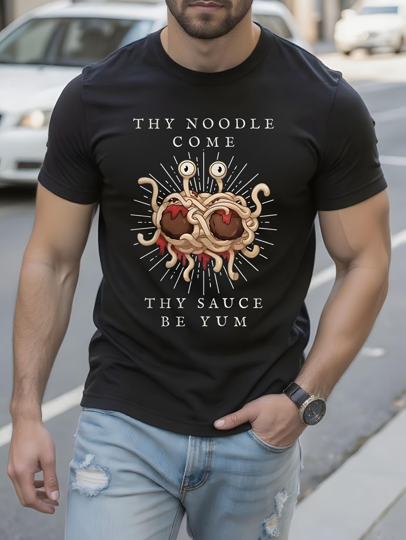 Flying Spaghetti Monster Funny Pasta Deity Graphic Tshirt... XL