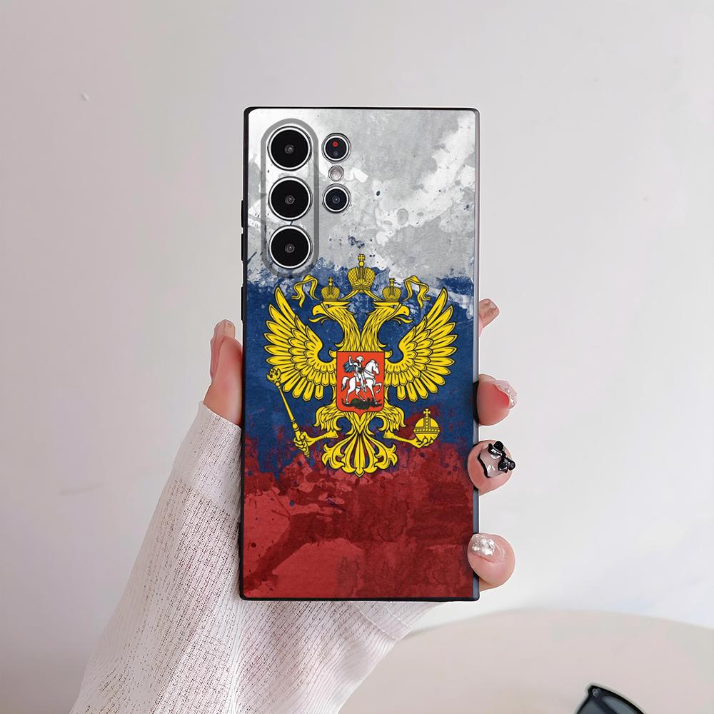 Flag of Russia Phone Case For Samsung S Series S21 S22 S23 S24 S25 FE Plus Ultra TPU Soft To Skin-friendly Case