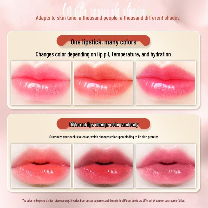 Peach-flavored Color-Changing Lipstick: Non-Stick, Non-Fading, Gradient, Long-Lasting, Moisturizing, Waterproof Lip Balm.