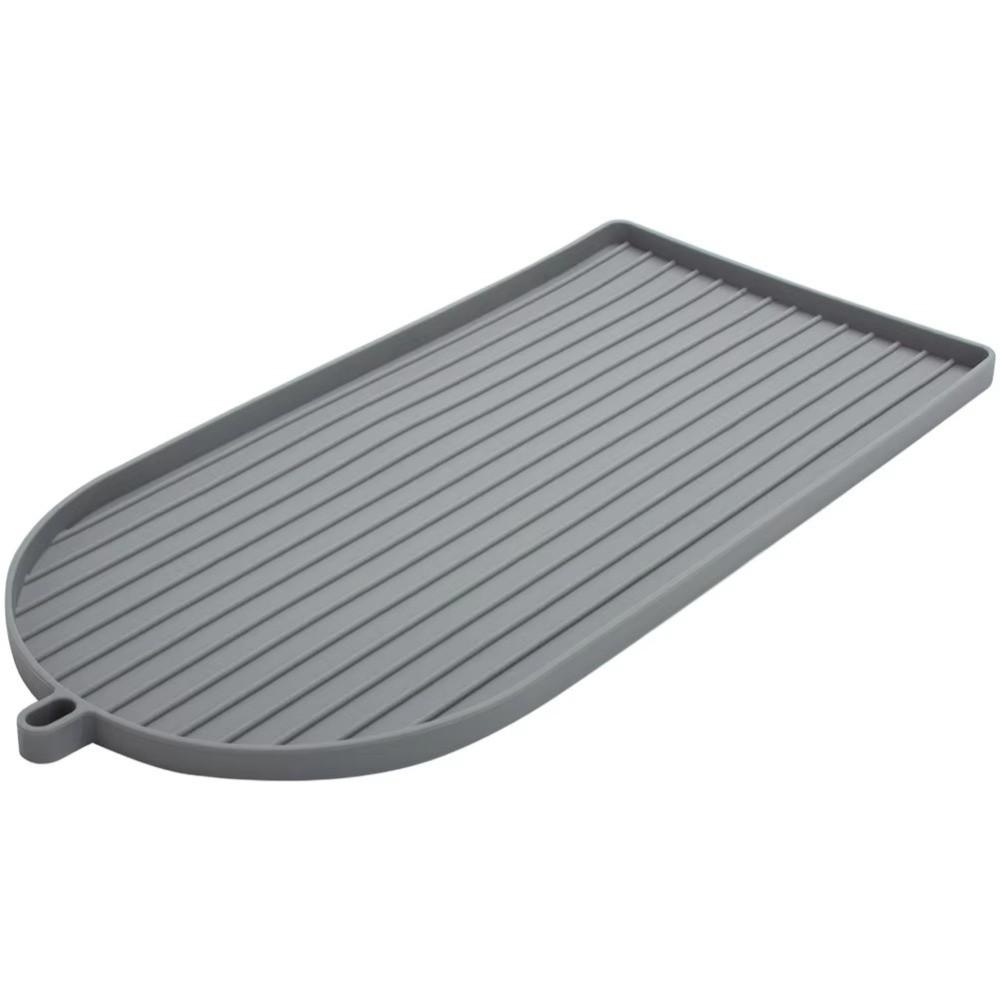 Raised Lip Edge Kitchen Counter Protector Silicone Drying Mat Durable Espresso Maker Mat Cafe Use