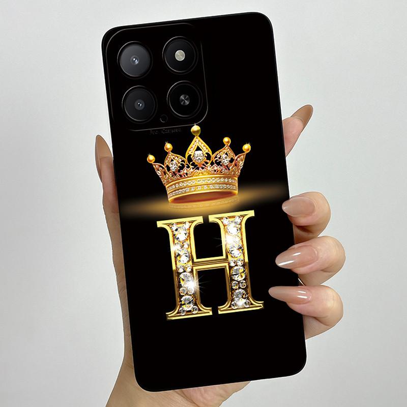 Casing For Honor X5b 2024 Phone Case Crown Letters Silicone Soft Full Protective Back Cover For HonorX5b X 5b+ Plus Coque Fundas
