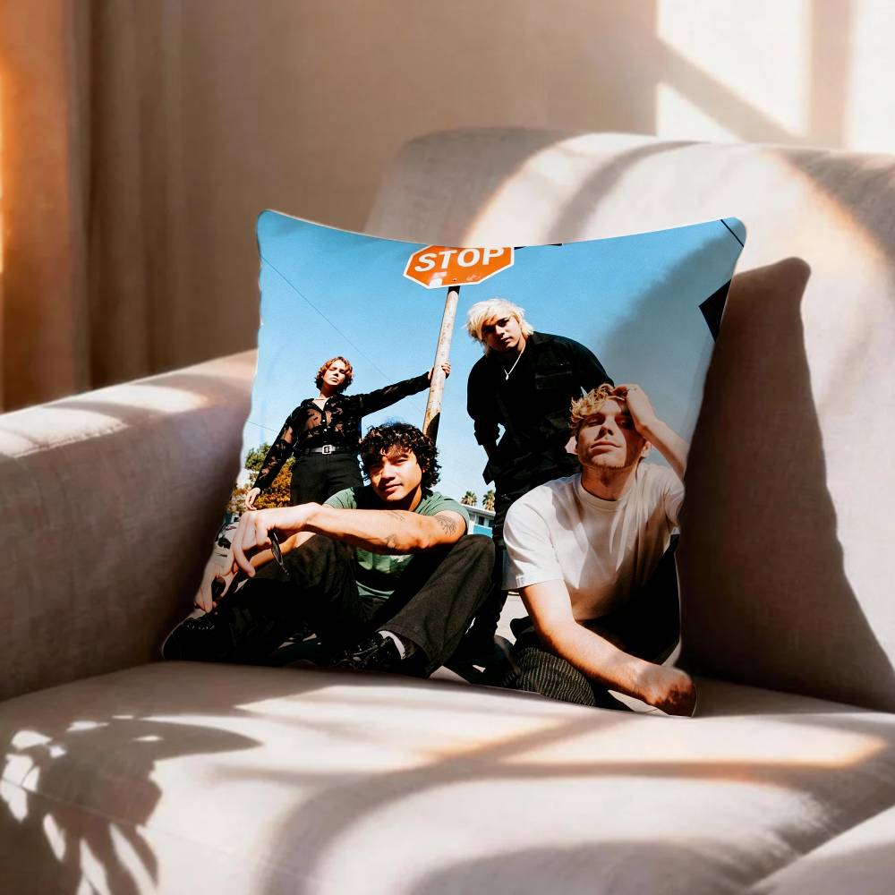 Pop RockSOS Seconds of Summer Pillow Case Pattern Printed Pillowcase For Living Room Sofa Cushion Cover