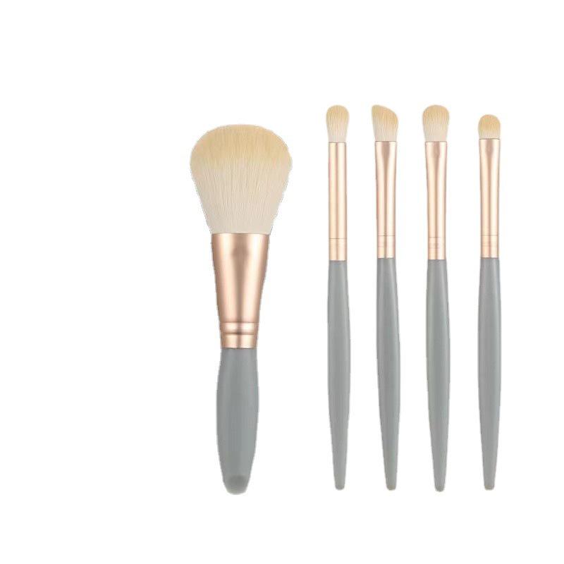 Morandi 5-Piece Eye Makeup Brush Set with Window and Mirror – Soft, Portable & Affordable.