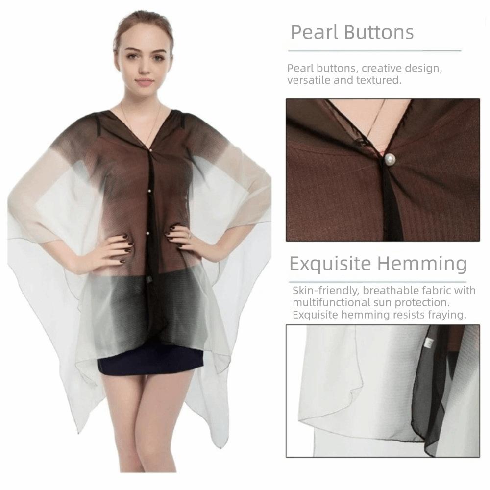 Chiffon Sunscreen Shawl Sun Protection Pullover Top Fashion Chiffon Shrug Summer