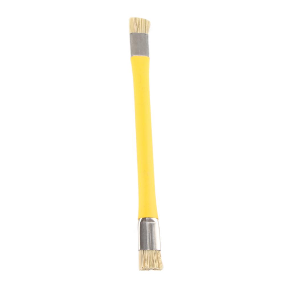 4PCS Double Heads Anti‑Static Hard Brush Mobile Phone Repairing Soldering Cleaning Tool(Yellow )