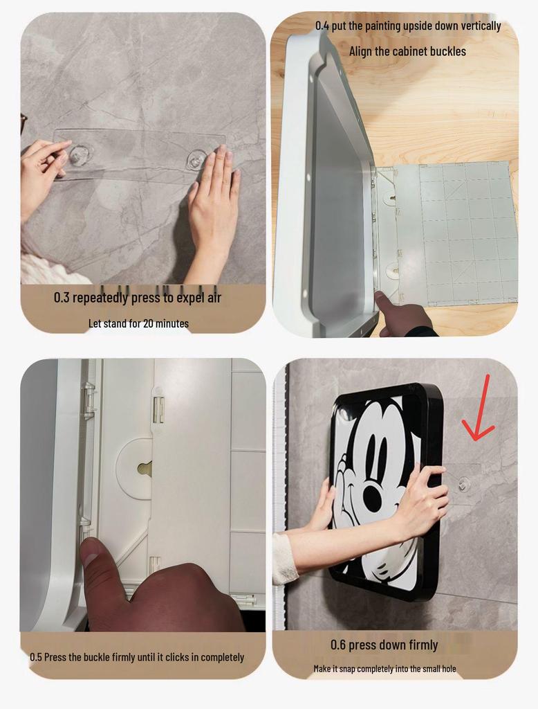 Wall-Mounted Bathroom Storage Box, No-Drill Installation