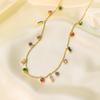 Colorful Zircon Clavicle Choker: 2024 Titanium Steel Women's Necklace, High-End Niche Design
