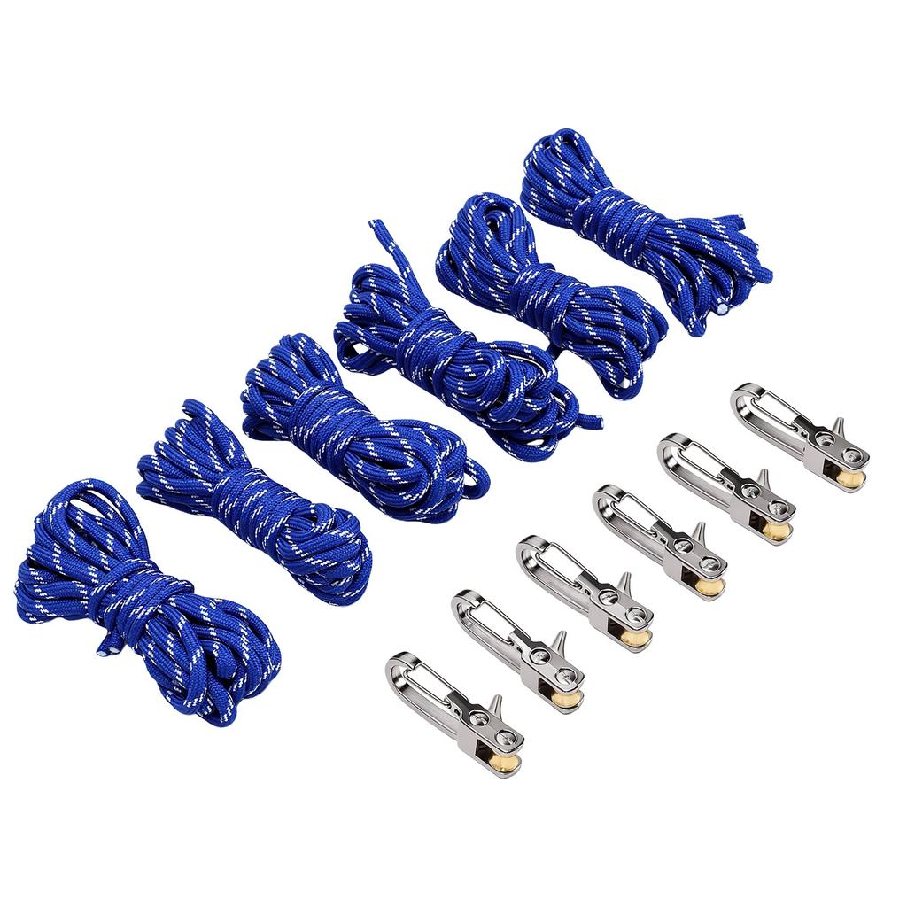 Retractable Buckle Rope Adjustable Quick Release Roller Tensioner for Camping Boating Home