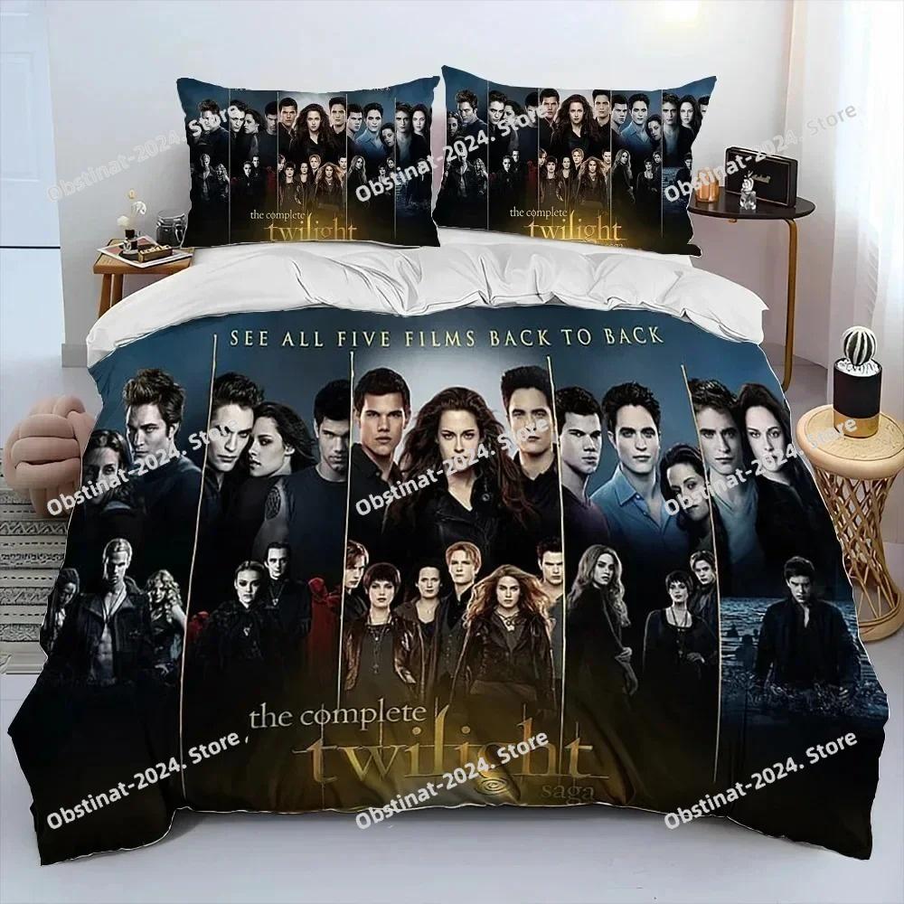 3D Biss zum Morgengrauen HD Bedruckte Bettdecke Bettwäsche-Set, Bettbezug Bett-Set Steppdeckenbezug Kissenbezug, King Queen Größe Bettwäsche-Set Kind