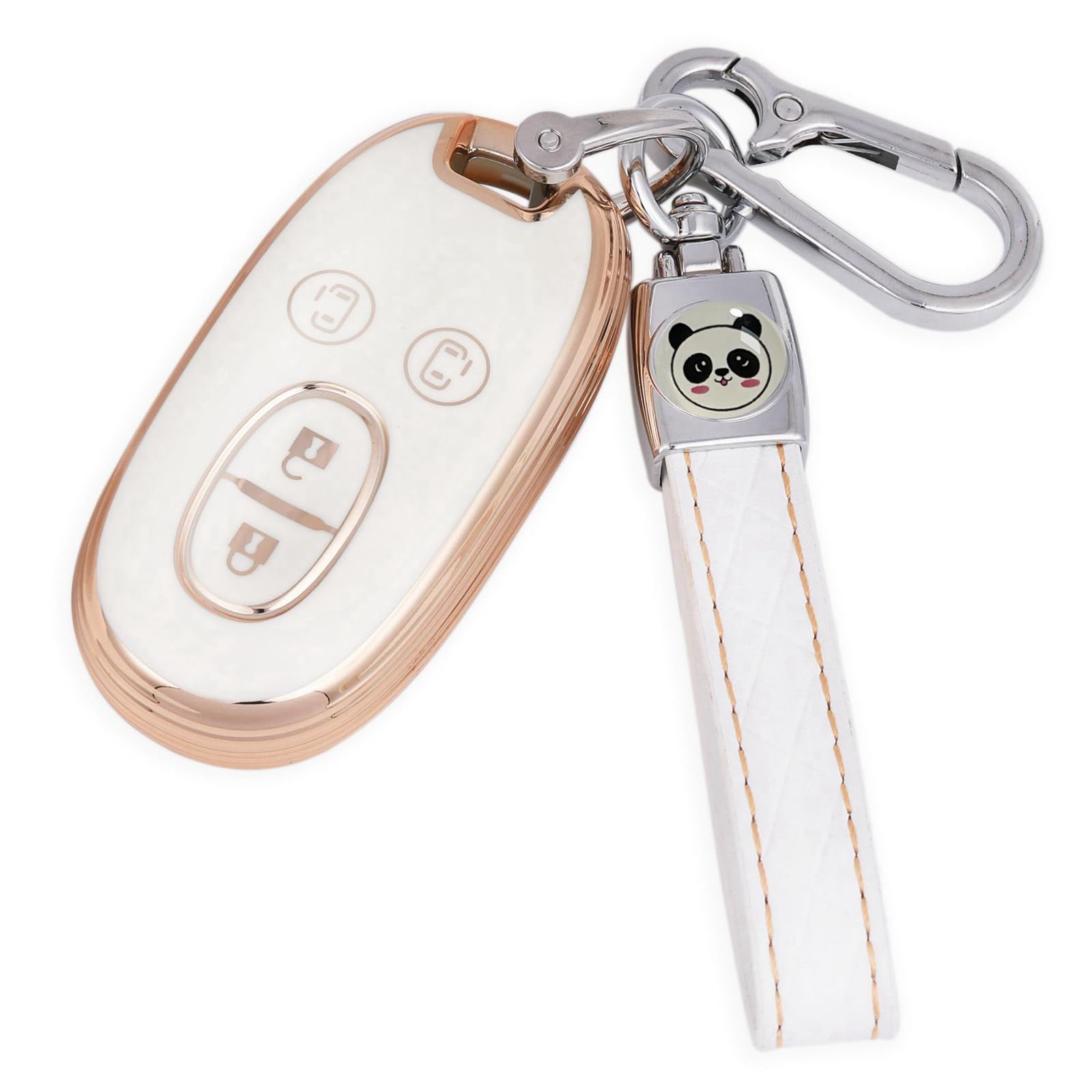 

[ZANEKO] Чехол для ключа alto, совместимый с ключом Suzuki Wagon R ZA-XMjb-lmD4-GoldWhite белый