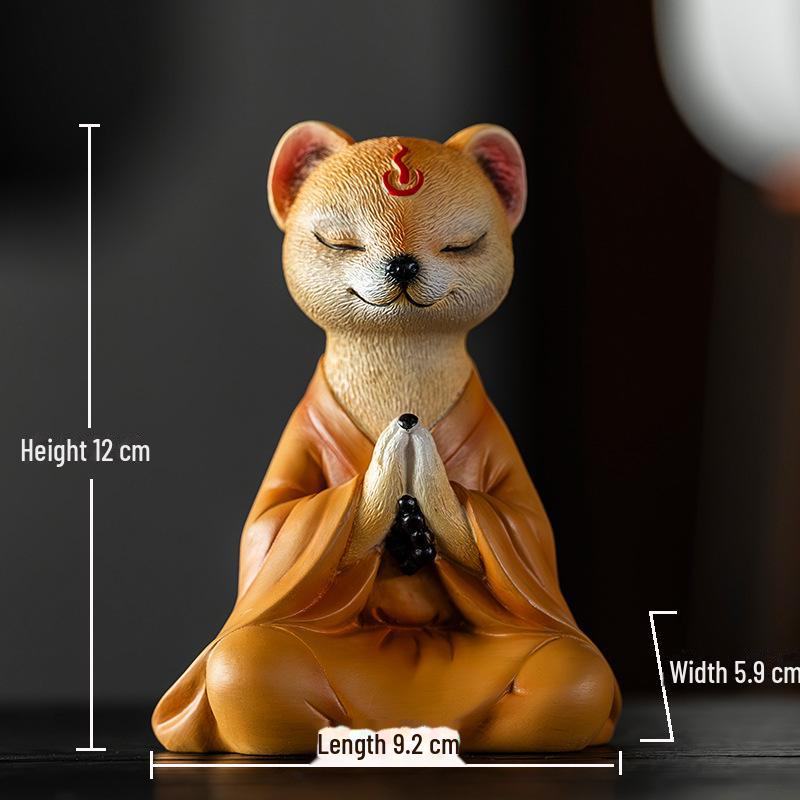 "Zen Vit Räv Suckulent Bonsai: Mediterande Räv Prydnad för Trädgård, Balkong eller Bilinredning"