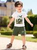 Little Maven Summer Boys' Cartoon Short-Sleeve Sets