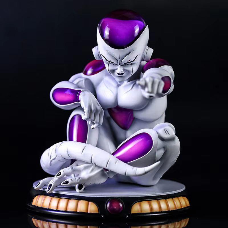 Anime Villain Sitting Frieza Figures Pvc Static Statue Model Toy Action Figure Chassis Desktop Collection Decoration Fan Gifts