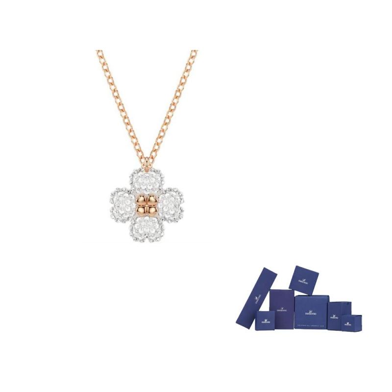 Swarovski Latisha Necklaces Womens Pink F (One Size Fits All)-Brand Original Box