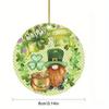 2D Flat St. Patrick'S Day Acrylic Decoration Sign, Dwarf Elf & Clover Design, suitable for wall decoration, porch, room, villa, accents Home, Hallway,