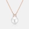 METROCITY JEWELRY René Perla Sterling Silver Rose Necklace A243SN9104RPA
