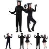 Game Themed Black Cat Costume For Adults With Polyester Fabric For Halloween Party Dress Up