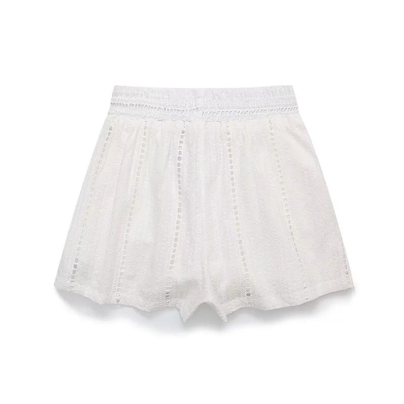 Jnleaog Summer New Women's Clothing Fashion Style Cut Out Embroider High Waist Casual Shorts 8741229 250