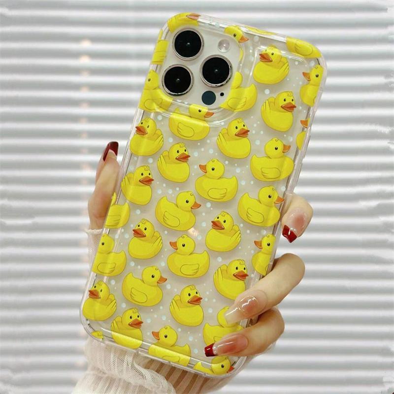 Case for Samsung Galaxy S25 S24 S23 S22 Ultra Plu FE Cases Yellow Duck Painted TPU Cover for A53 A52 A14 A54 A55 A35 A15 Case