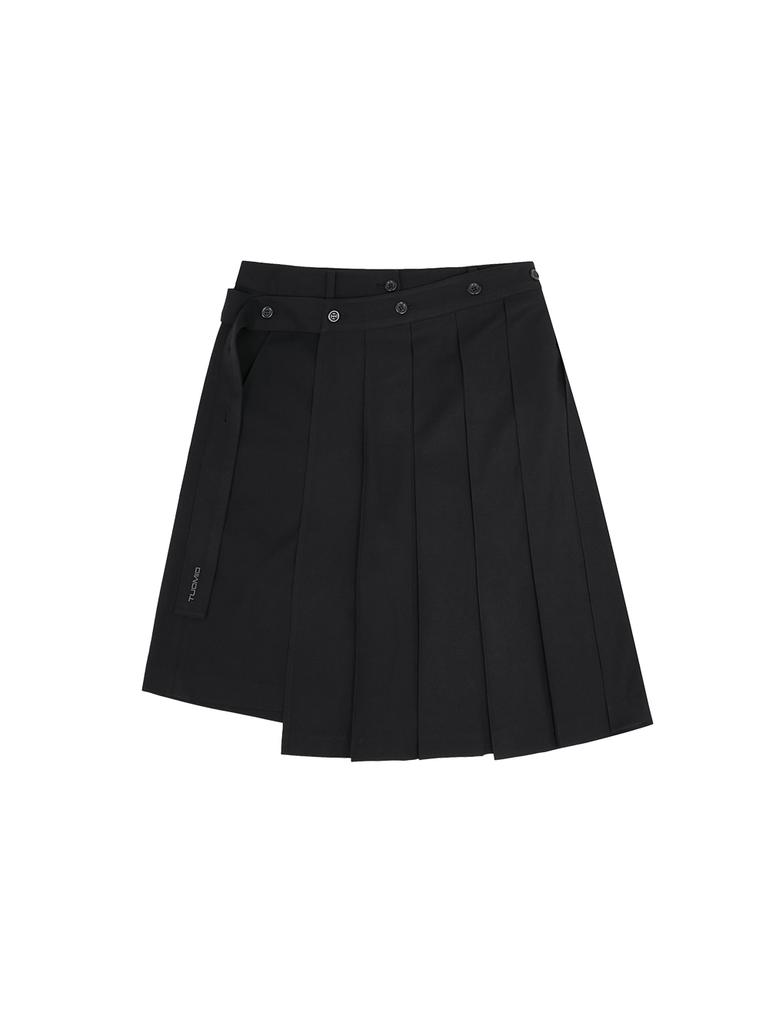 TUOMIO Pleated Belt Skort [Black]