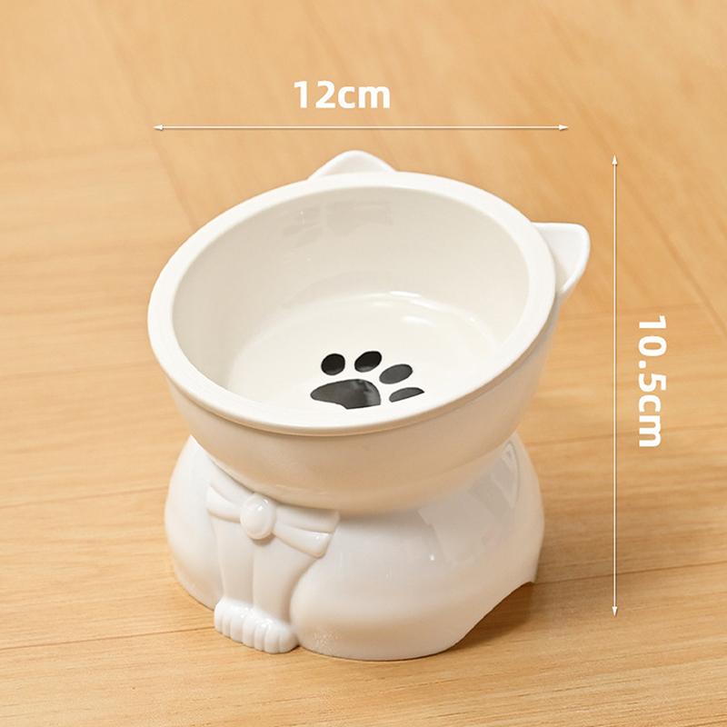 Ceramic Cat Bowl Slanted Mouth Dog Food Feeding Basin Non-Slip Pet High Foot Protection Cervical Spine Pet Drink Water Bowl