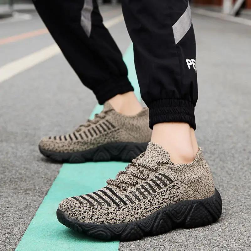 Knit Sports Shoes for Men Outdoor Spring and Autumn Simple Shoe In Promotion All Brands Walking Designer Gym Man Casual Sneaker