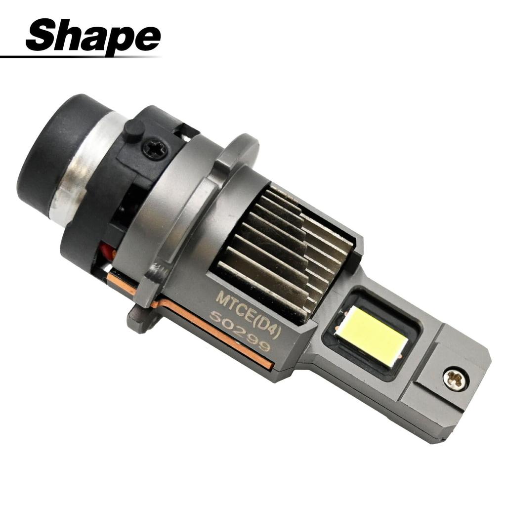 Topsense D4S D4R LED Headlight, 11000lm, 6000K, White, Pure White Light, High Brightness, 110W,