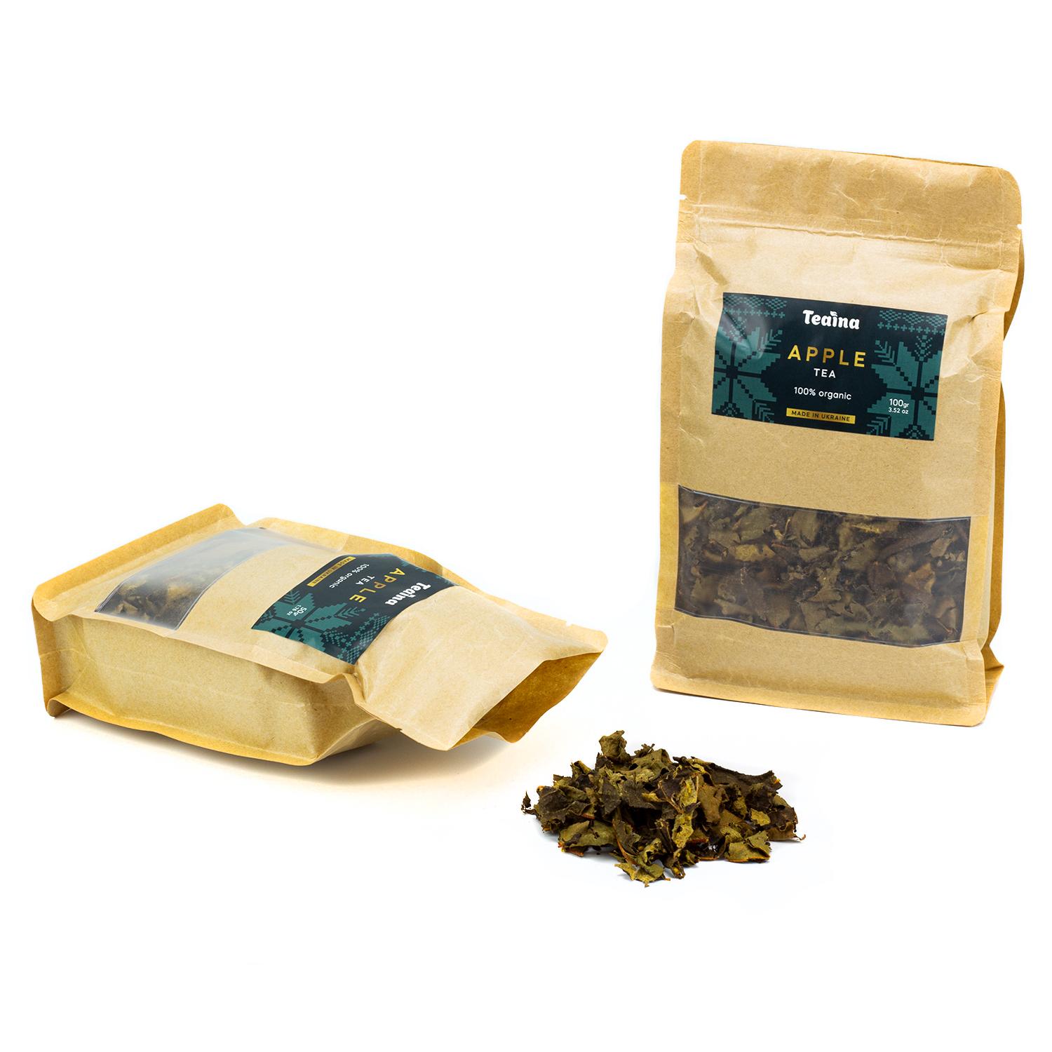 Mélange de tisanes naturelles - Thé fermenté aux feuilles de pommier | Teaina, 50 g, 100 g, 150 g | Biologique, sans caféine, riche en vitamines 50g