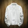 Jean Jacket Ripped Hole Solid Color Turndown Collar Streetwear Autumn Winter Loose Single Breasted Denim Jacket for Trip